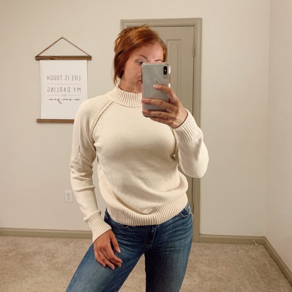 Ivory Turtleneck Sweater